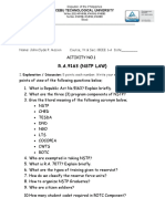 R.A.9163 (NSTP LAW) : Name: John Clyde P. Macion Course, Yr.& Sec.: BEEE 1-A Date