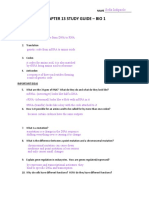 Chapter 13 Study Guide - Bio 1: Sofia Iadipaolo