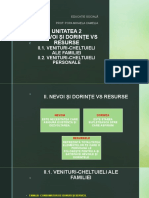 Nevoi Si Dorinte Versus Resurse. Bugetul Familialbugetul Personal Educatie Socialaprof. Popa Mihaela