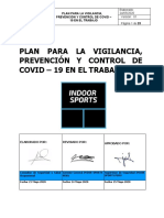 Plan para La Vigilancia Prevención y Control de Covid - 19 en El Trabajo - Indoor Sports Peru