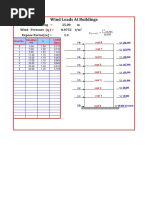 Wind Loads at Buildings: Width of Building 25.00 M 0.0752 1.3 Wind Pressure Q T/M Expose Factor Ce