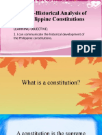 DAY 20-Historical Analysis of The Philippine Constitutions: Learning Objective: 1