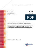 ITU - T - K.12 - 2010 - Characteristics of Gas Discharge Tubes For The Protection Telecom