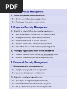 Security Policy Management: 5.1 Provide Management Direction and Support