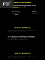 Process Selection Capacity Planning