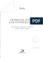 Homilía Sobre Los Evangelios - San Beda (Tomo 1) PDF