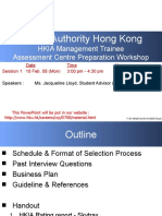 Airport Authority Hong Kong: HKIA Management Trainee Assessment Centre Preparation Workshop