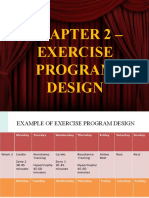 Chapter 2 - Exercise Program Design