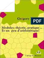 Modules, Théorie, Pratique... Et Un Peu D'arithmétique! - Calvare Et Mounet, 2012 - Grégory Berhuy PDF