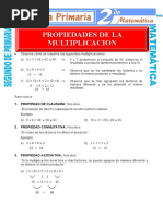 Propiedades de La Multiplicacion para Segundo de Primaria