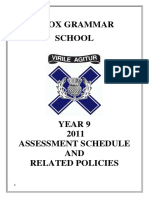 Year 9 2011 Assessment Schedule FINAL PDF