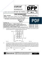 Target: Jee (Advanced) 2019: P H Y S I C S