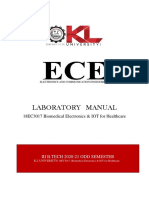 Laboratory Manual: 18EC3017 Biomedical Electronics & IOT For Healthcare