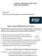 Contamination, Preservation and Spoilage of Milk and