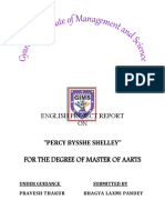 For The Degree of Master of Aarts: A English Project Report ON