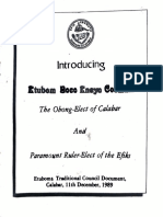 Introducing Etubom Boco Eneyo Cobham - The Obong-Elect of Calabar and Paramount Ruler-Elect of The Efiks