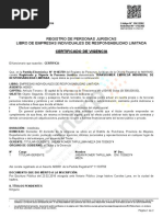 Certificado de Vigencia Poder TR