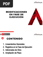 Modificaciones en Fase Ejecución, AP y AO