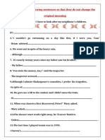 Revision-Paraphrasing Exercises For Final Exam