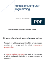 Fundamentals of Computer Programming: Jehangir Arshad Meo