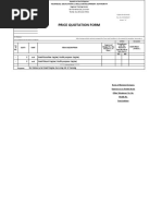 Price Quotation Form: 2 Small Gasoline Engine (Multi-Purpose Engine) 2 Small Diesel Engine (Multi-Purpose Engine)