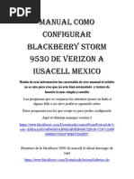 Manual Como Configurar Blackberry Storm 9530 de Verizon A Iusacell Mexico