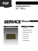 Plasma Display TV: Chassis: D54B (N) Model: SPN4235X/XAA