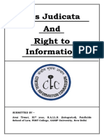 Res Judicata and RTI by Avni Tiwari