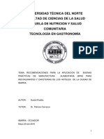 Recomendaciones para La Aplicacion de BPM para Restaurantes y Cafeterias de Hoteles en Ibarra