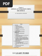 Office Automation Using Ms-Office: Chapter-2