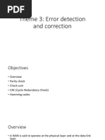 Theme 3 Error Detection and Correction