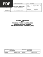 Method Statement For Pressure Switch 2019