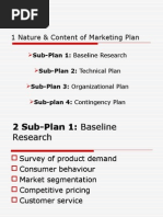 1 Nature & Content of Marketing Plan