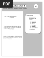 Language Fundamentals-I: (Character Set, Keywords, Identifiers, Constants, Variables)
