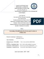 Screening Et Identification Des Levures Pour La Mise en Évidence Des Enzymes À Intérét Industriel PDF