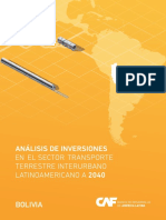 Bolivia Analisis de Inversiones en El Sector de Transporte Interurbano Terrestre Latinoamericano Al 2040