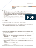 Database Programming With SQL 10-3: Multiple-Row Subqueries Practice Activities