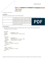 Database Programming With PL/SQL 2-6: Practice Activities: Nested Blocks and Variable Scope