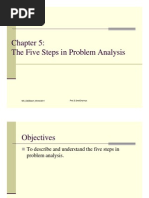 The Five Steps in Problem Analysis: Ms - D&Ebatch - Winter2011 Prof.S.Sreedharinya