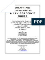 Drafting Affidavits - A Lay Persons Guide