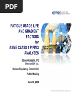 Asme Fatigue Usage Factor