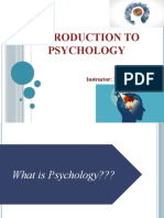 Introduction To Psychology: Instructor: Ms. Sherin Gul