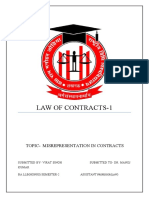 Misrepresentation in Contract