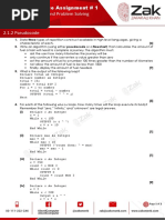 Assignment 1-2.1.2 Pseudocode and Flowcharts