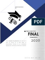 Proyecto Graduación 2020 Machote DETCE MEP 2020