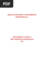 Manual de Procesos y Procedimientos Servientrega