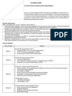 Course Guide Course Title: Accounting For Government and Non-Profit Organization Course Code: Credit Units: Course Description