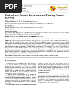 Evaluation of Seismic Performance of Floating Column Building