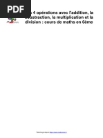 Leçon 3 Les-4-Operations-Avec-L-Addition-La-Soustraction-La-Multiplication-Et-La-Division-Cours-De-Maths-En-6eme