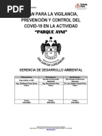 Plan para La Vigilancia, Prevención y Control Del COVID-19 (Parque Ayni)